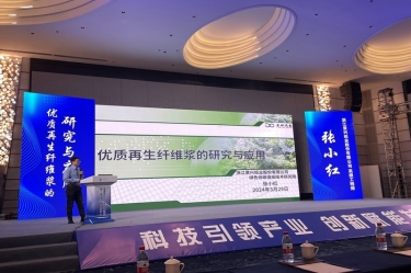 ROYAL皇家88纸业高技能人才张小红在第一届浙江省（龙游）纸基新材料产业创新发展大会作分享